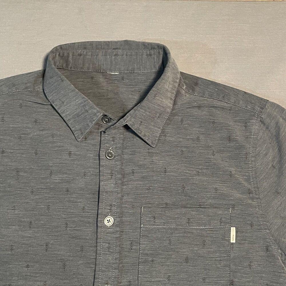 Lot Of 2 Vuori Bridge Button Down Shirt Short Sleeve Terracotta/Grey Mens Small - Picture 5 of 12